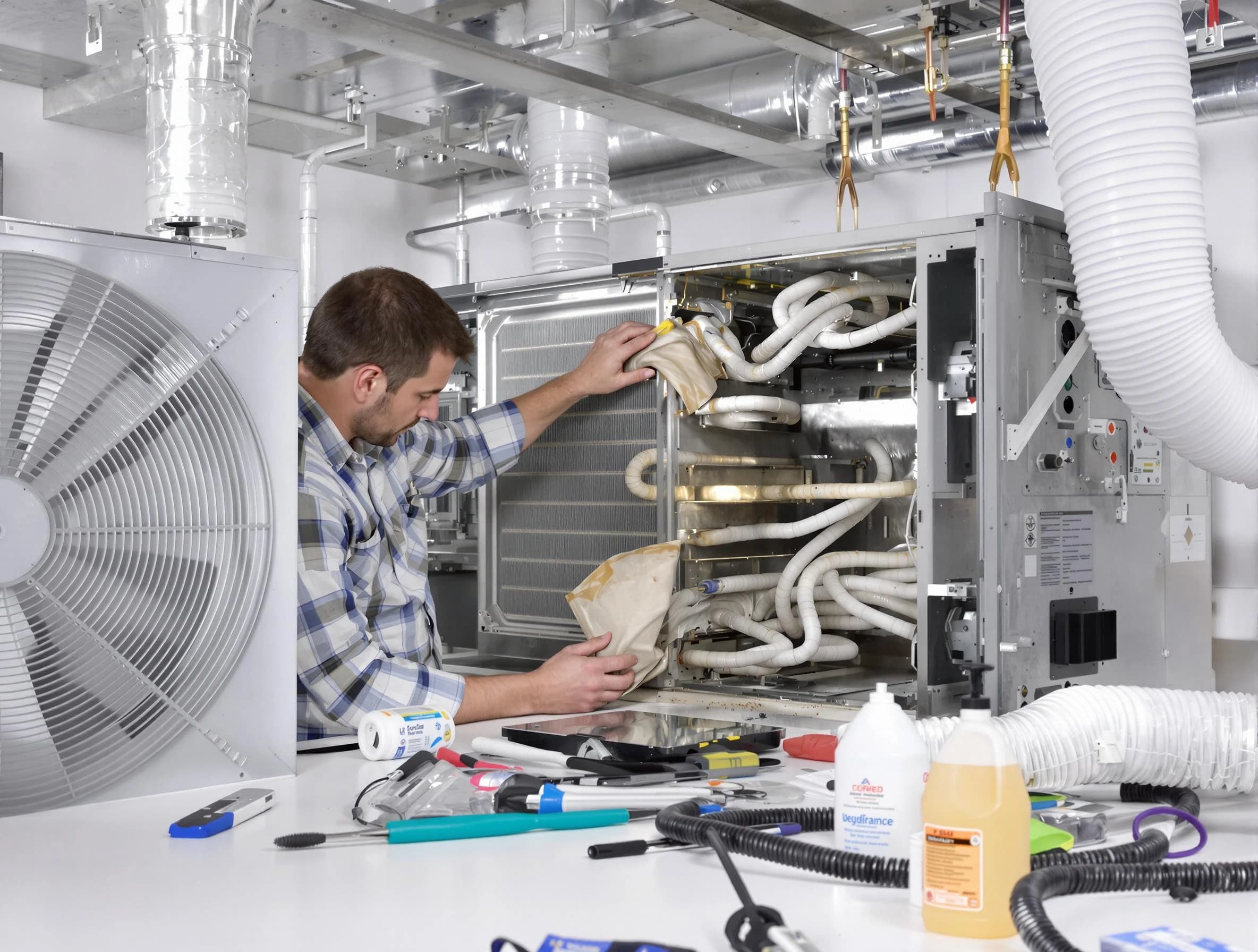 Dacula Air Duct Cleaning specialist performing precision AC coil cleaning in Dacula