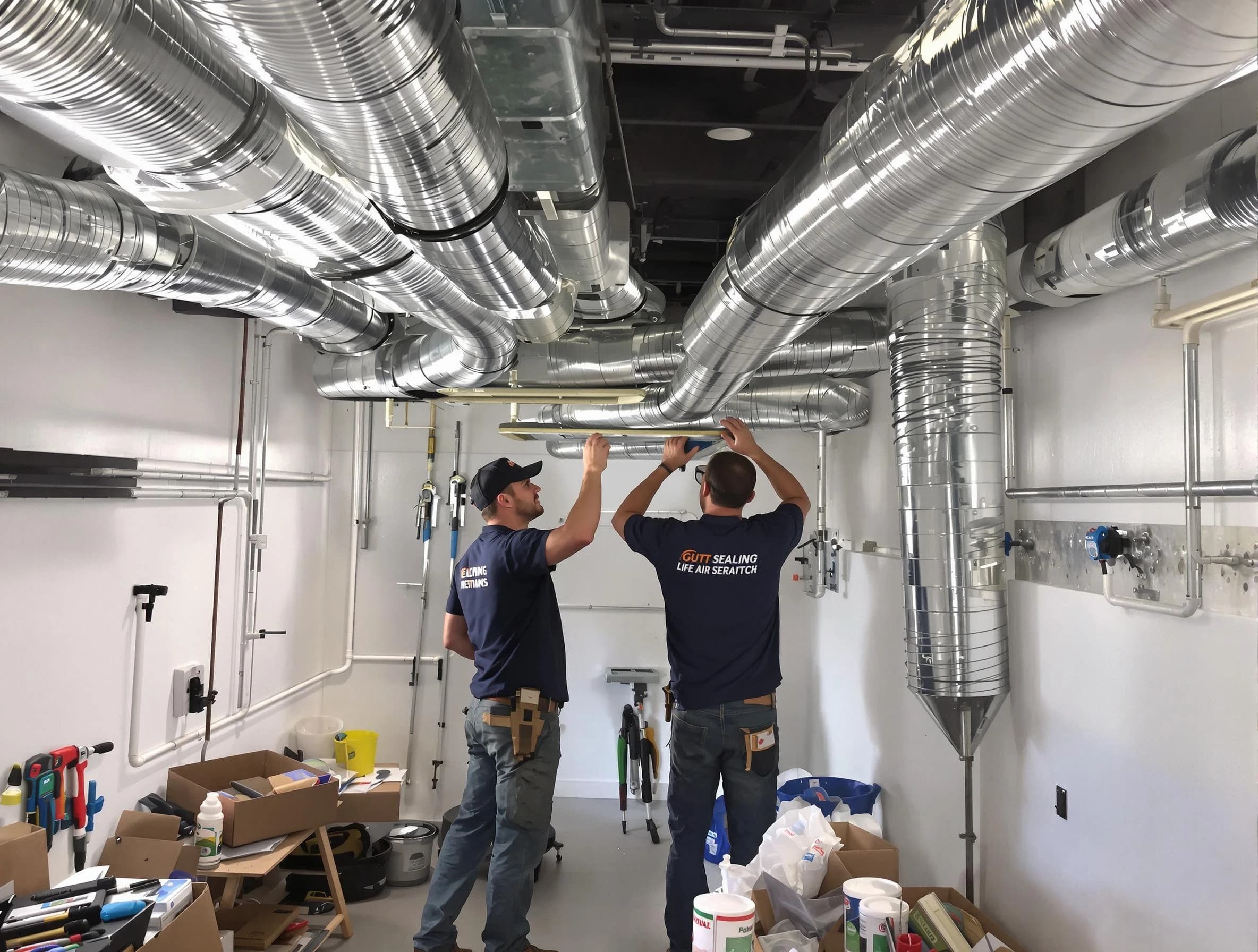 Dacula Air Duct Cleaning technician applying professional duct sealing solutions in Dacula
