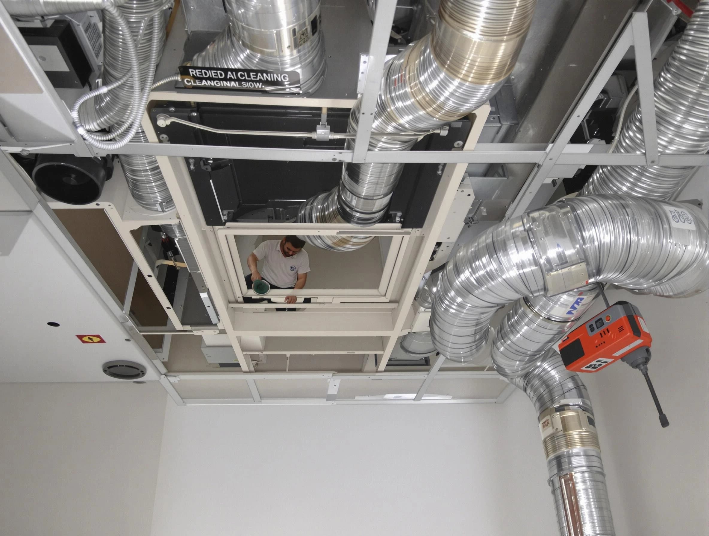 Dacula Air Duct Cleaning technician performing detailed central duct system cleaning in Dacula