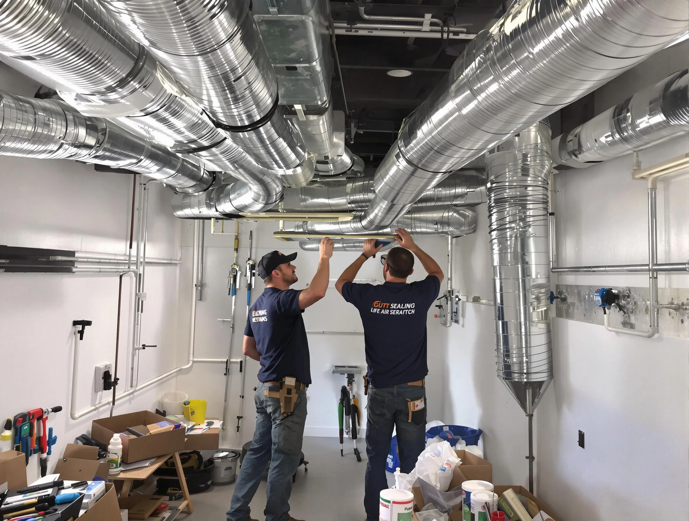 Dacula Air Duct Cleaning technician applying professional duct sealing solutions in Dacula