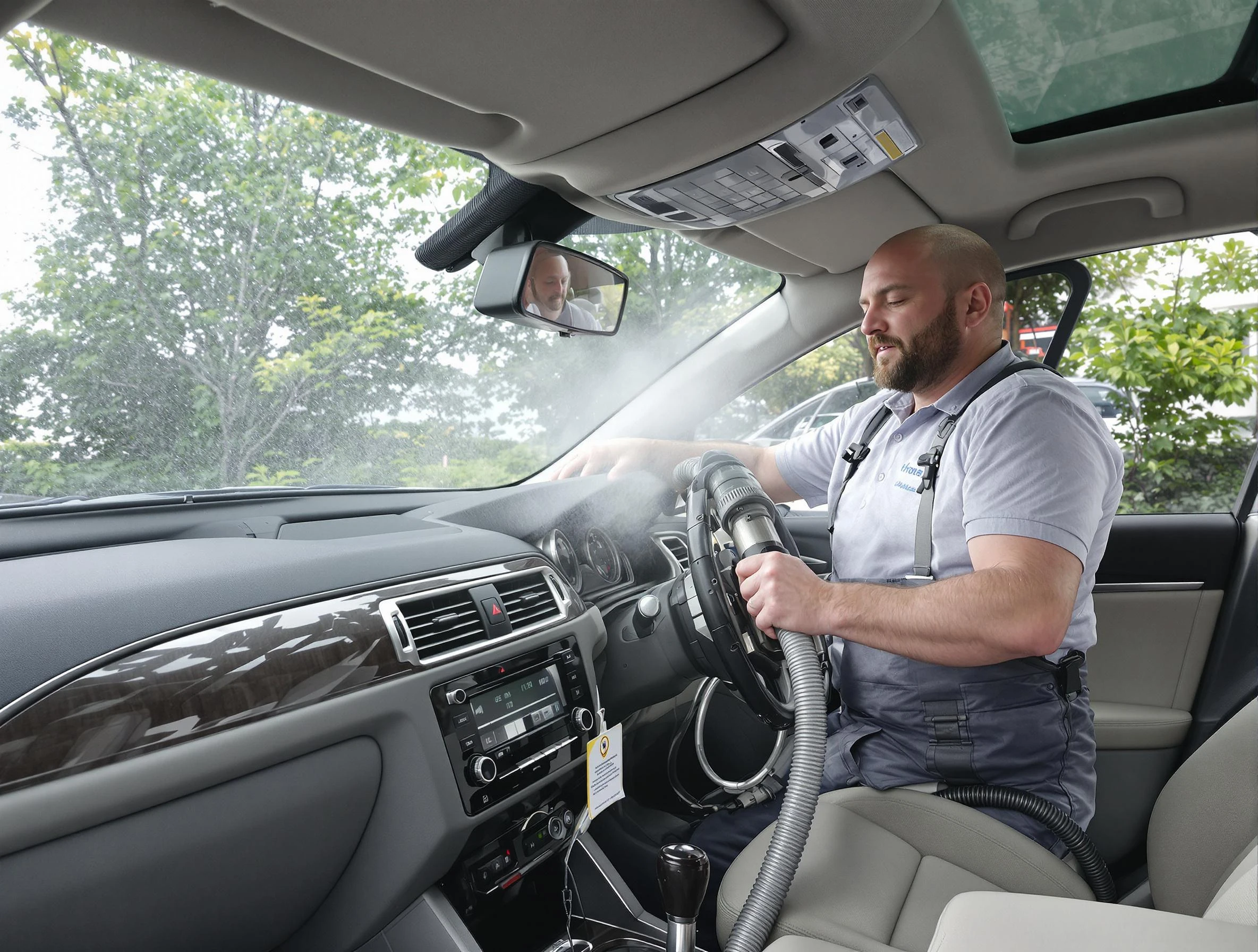 Dacula Air Duct Cleaning specialist performing professional car duct cleaning in Dacula