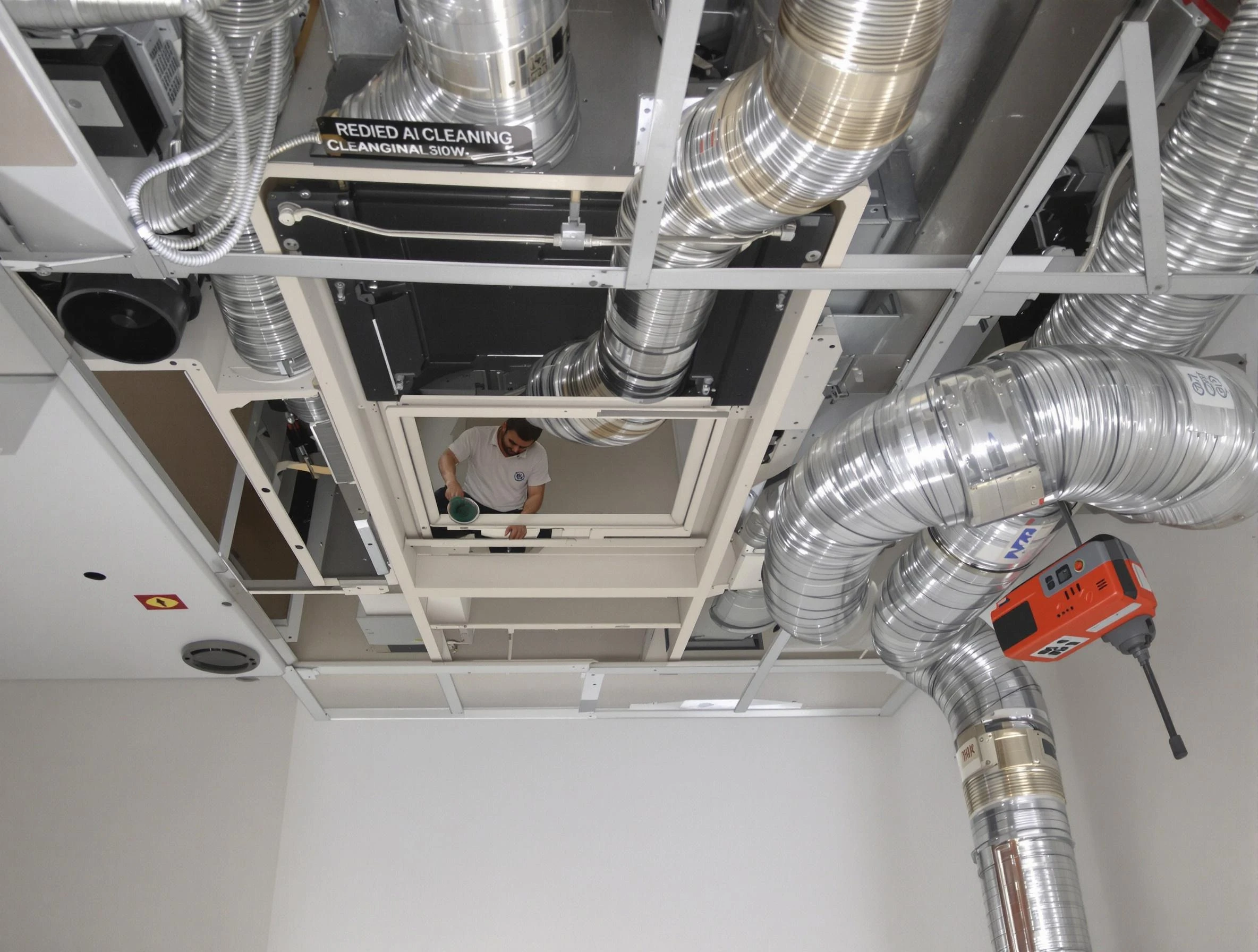 Dacula Air Duct Cleaning technician performing detailed central duct system cleaning in Dacula